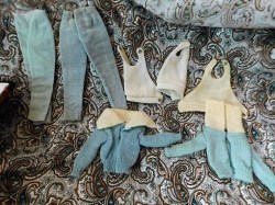 940 BARBIE MOOD FOR MUSIC 1962 63 CHOICE BLUE CARDIGAN, HALTER SWEATER, or BLUE PANTS